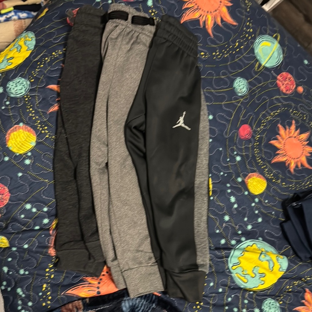 Kids Jogger Pants Set - Black and Gray